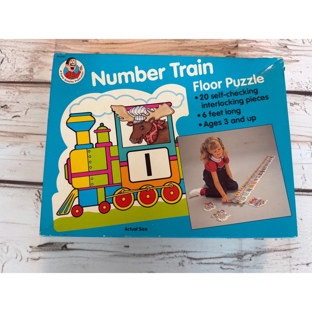 Frank Schaffer Publications Number Train Floor Puzzle 20 Piece 6 Feet Long